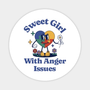 Sweet Girl With Anger Issues Shirt, Funny Women Shirt, Oddly Specific Shirt, Funny Meme Shirt, Sarcastic Saying Shirt, Cartoon Meme Shirt Magnet